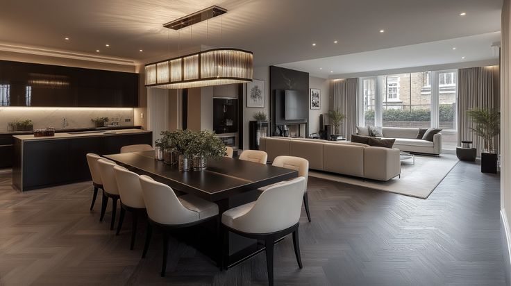 luxury open plan kitchen and living space with contemporary elegance luxury open plan kitchen and living space with contemporary elegance