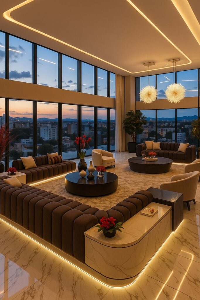 title “luxury sky lounge with panoramic city views”